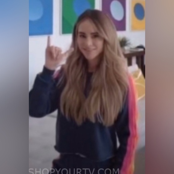 Aviator Nation Bolt Embroidery Classic Cropped Crew Sweatshirt - Picture 16 of 17